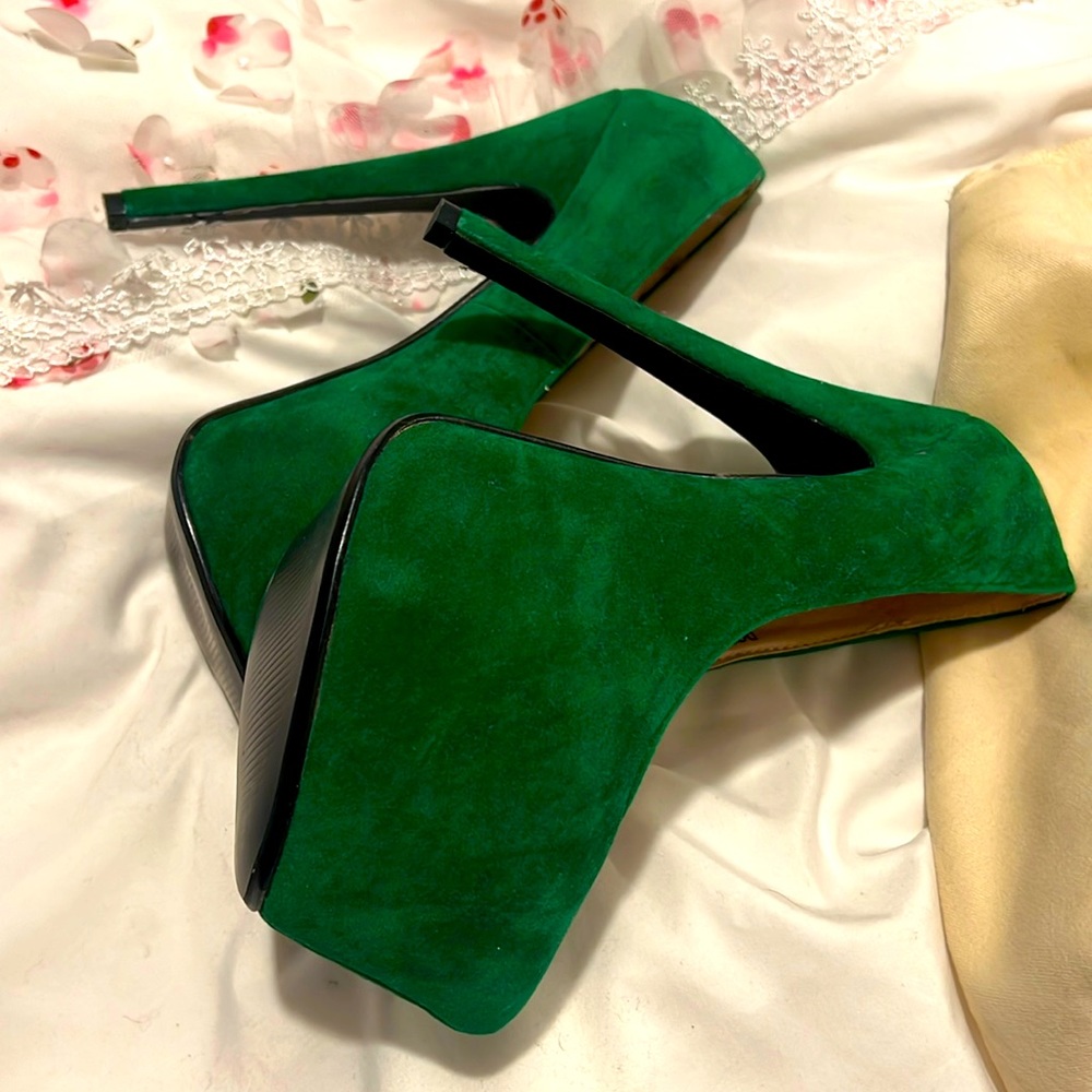 Consealed Platform Stilletto High Heels, Sweet Suede